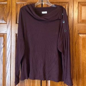 Maurice’s Cowl Neck Sweater with Buttons